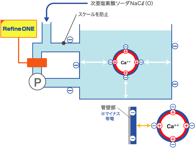 RefineONE処理（マイナス帯電水）